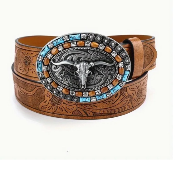 Accessories - NeW! Boho Western-steer belt